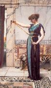 John William Godward A Pompeian Lady oil painting reproduction